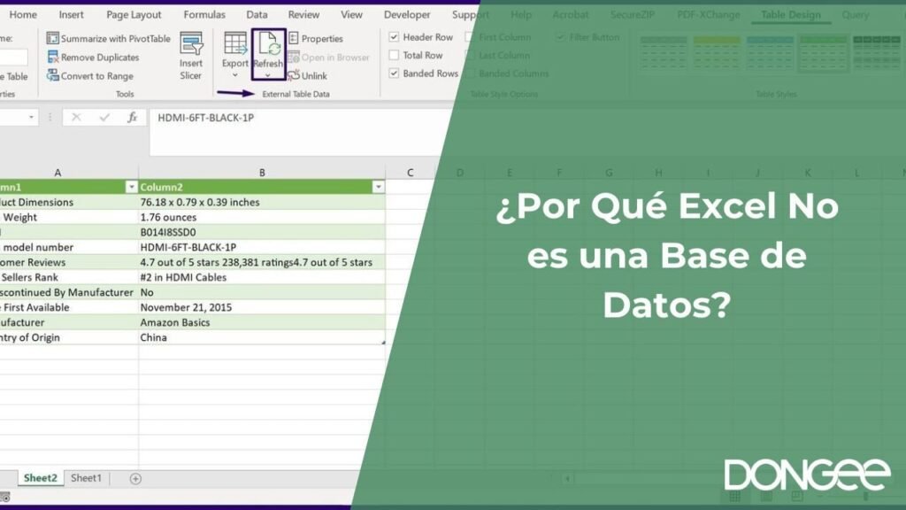 ¿Por Qué Excel No es una Base de Datos?
