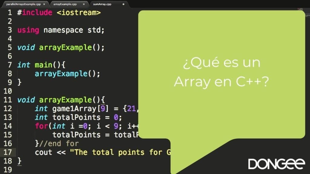 ¿Qué es un Array en C++?
