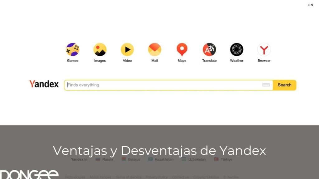 Ventajas y Desventajas de Yandex